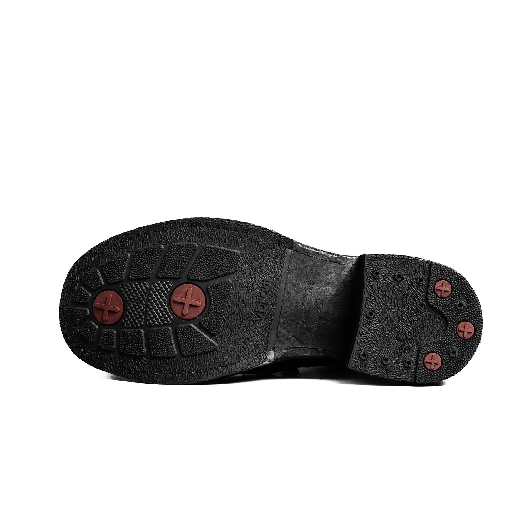 Black Horsehide Cap-Toe Combat Boots