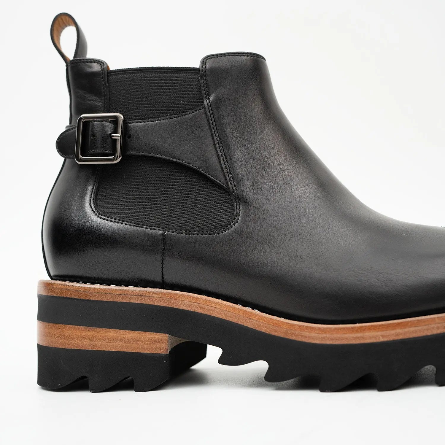 Brogue Chelsea Boots Black DIVINCH