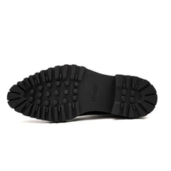 Brogue Platform Chelsea Boot Black DIVINCH