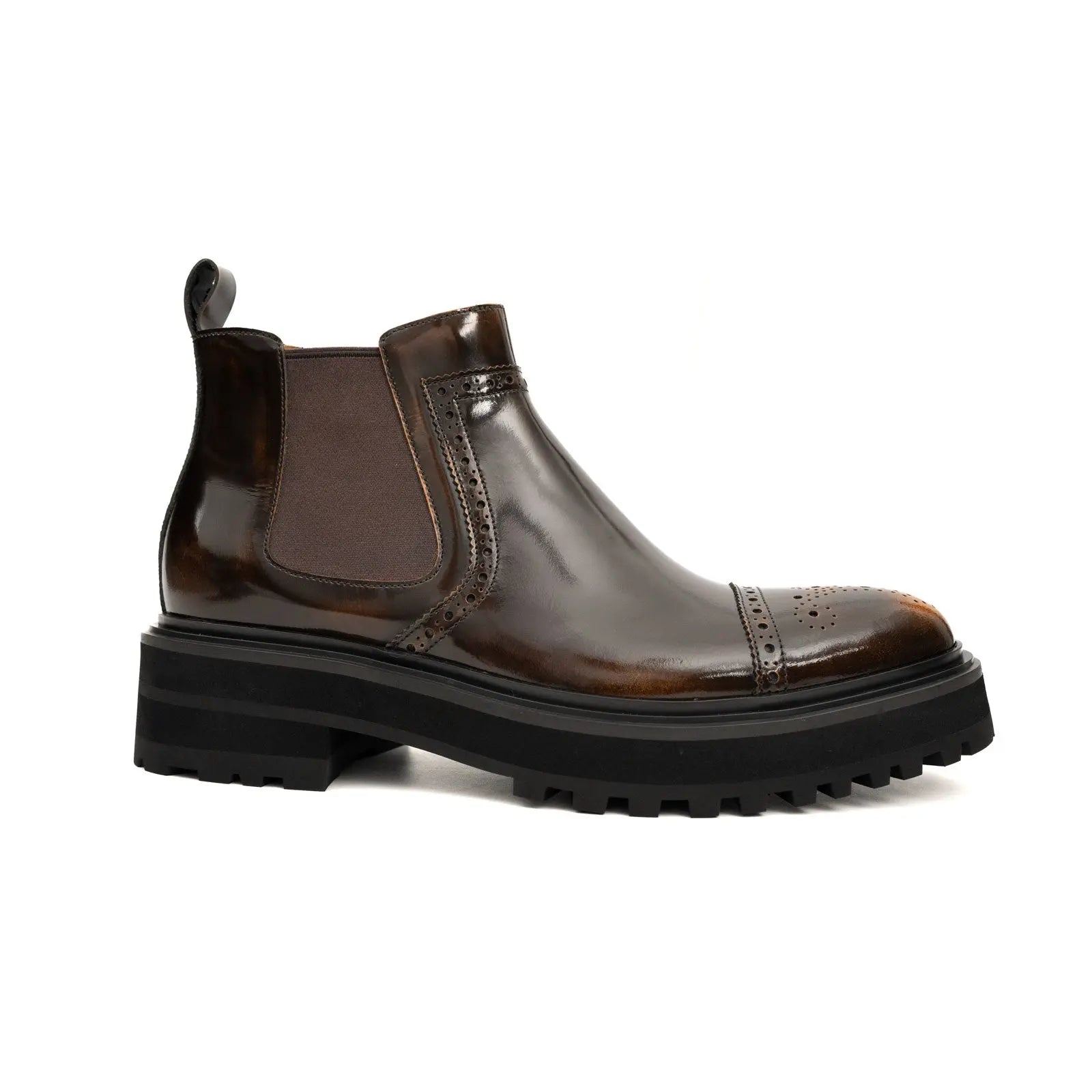 Brogue Platform Chelsea Boot DIVINCH