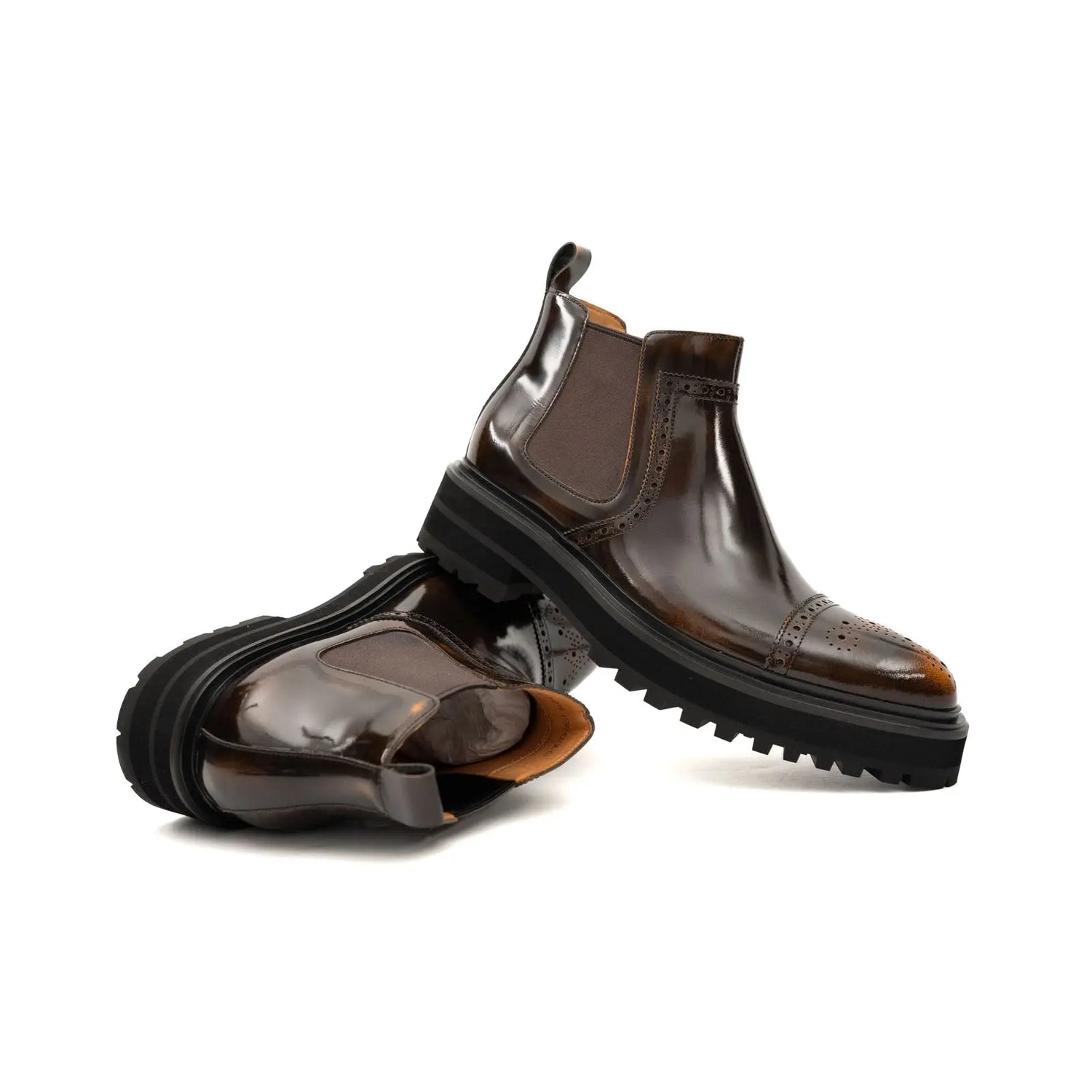 Brogue Platform Chelsea Boot