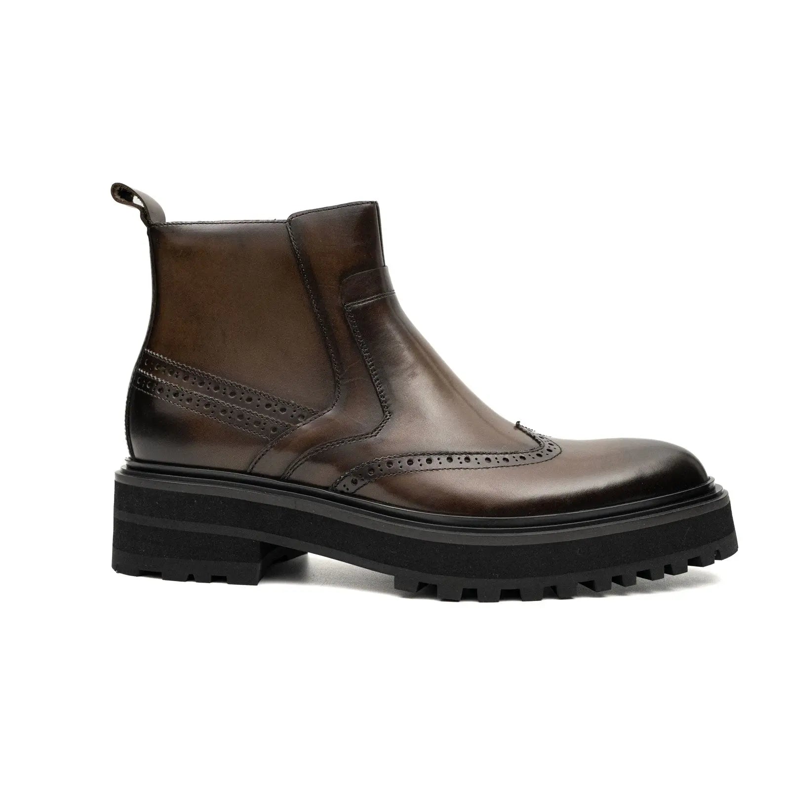 Bottines Chelsea en espresso avec semelle à crampons