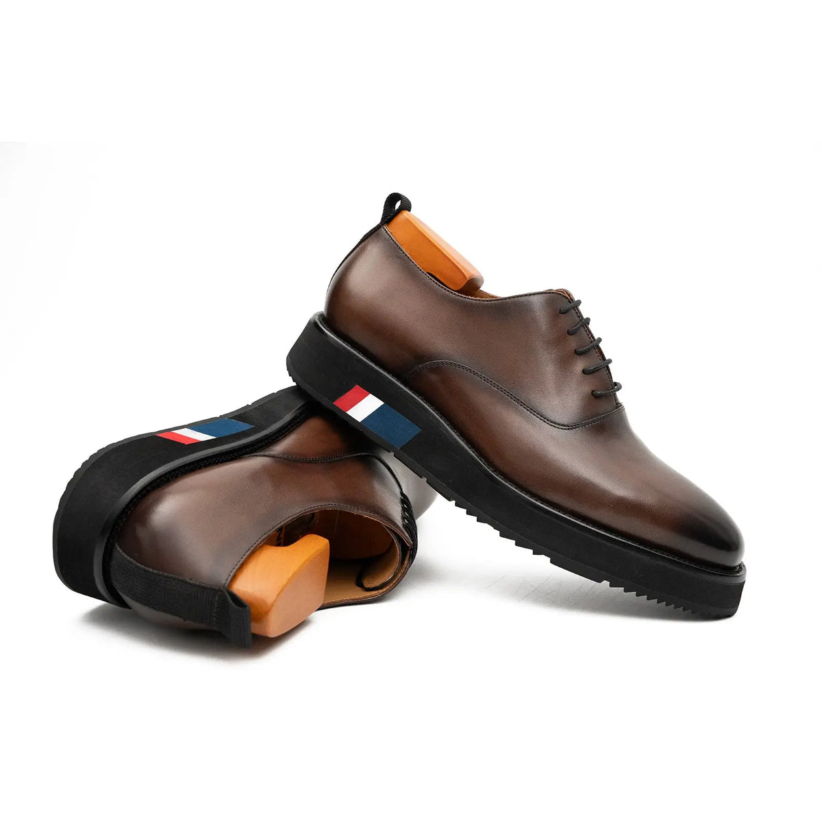 Brown Calfskin Oxford Shoes Divinch