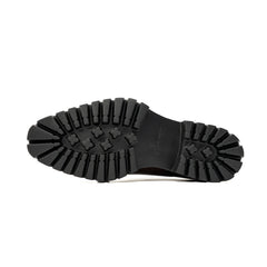 Shaded Brown Glossy Lug-Sole Cap-Toe Oxford Shoe DIVINCH