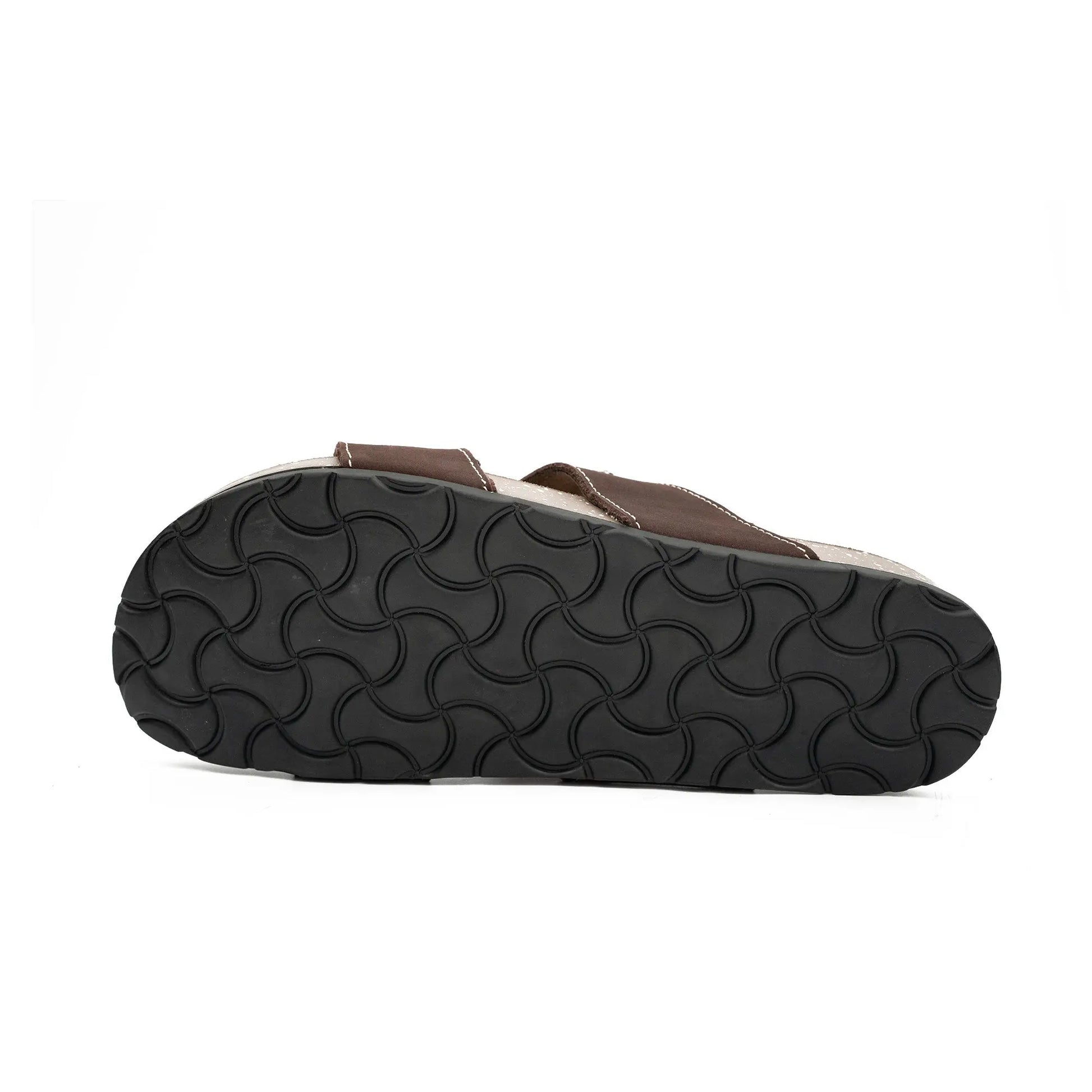 Brown Double - Strap Slide Sandals DIVINCH