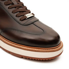 DIVINCH 6301A brown lace-up shoes toe and sole detail