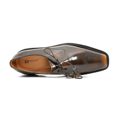 Brown Patent Leather Chunky Sole Derby Shoes????¨¤?¨¤??¨º? Divinch