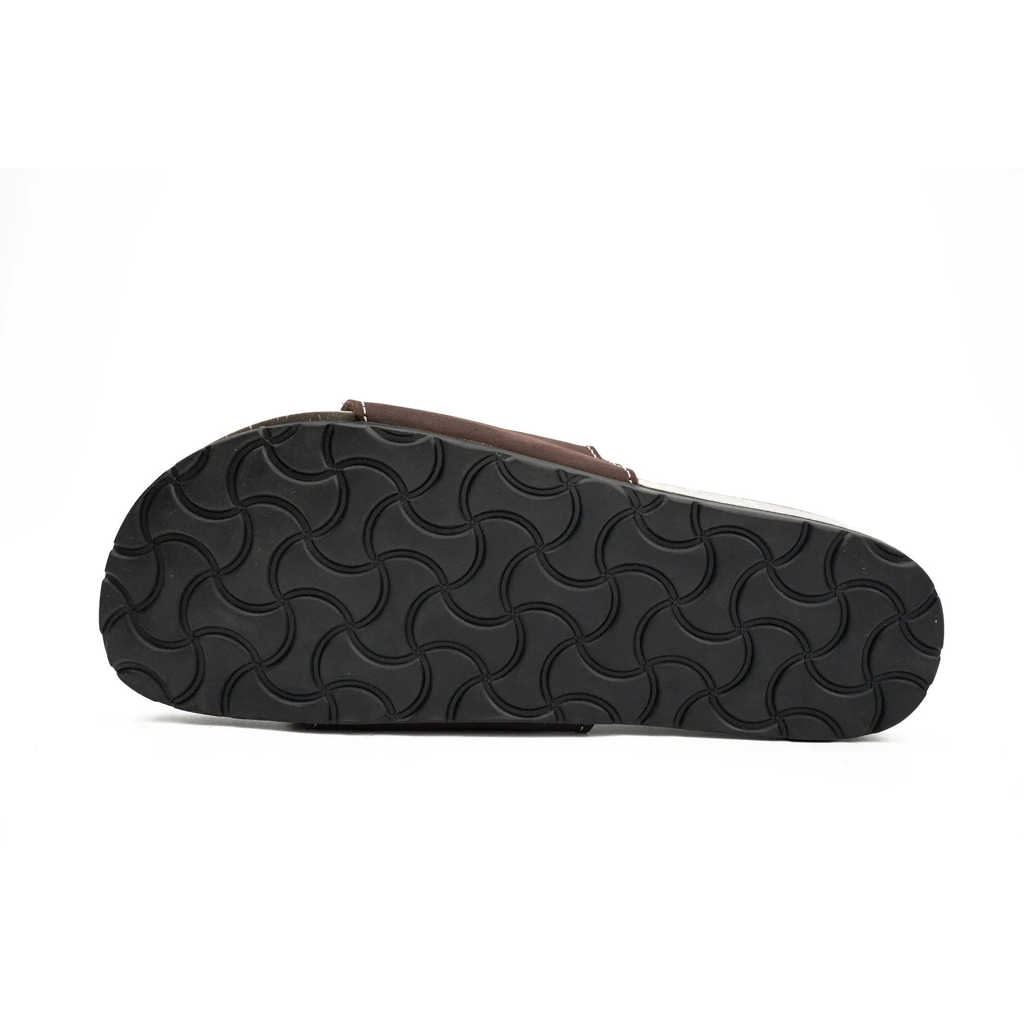 Brown Single - Strap Slide Sandals DIVINCH