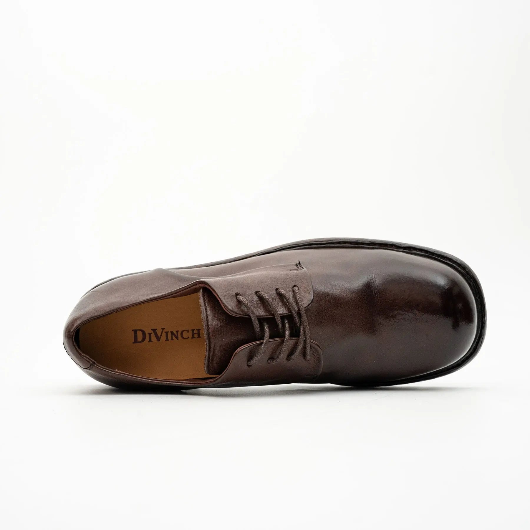 Divinch Walnut Calfskin Derby Shoe Men’s US 10.5 EU 43 Brown Leather Lug Sole Brown Calf Leather Oxford Shoes with Medallion Toe & Lug Sole main image 4
