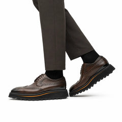 Brown Wingtip Derby with Lug Sole