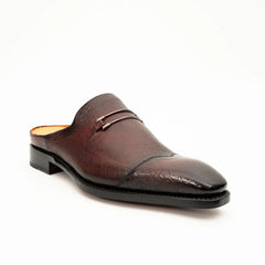 Burgundy Backless Monk Mule DIVINCH