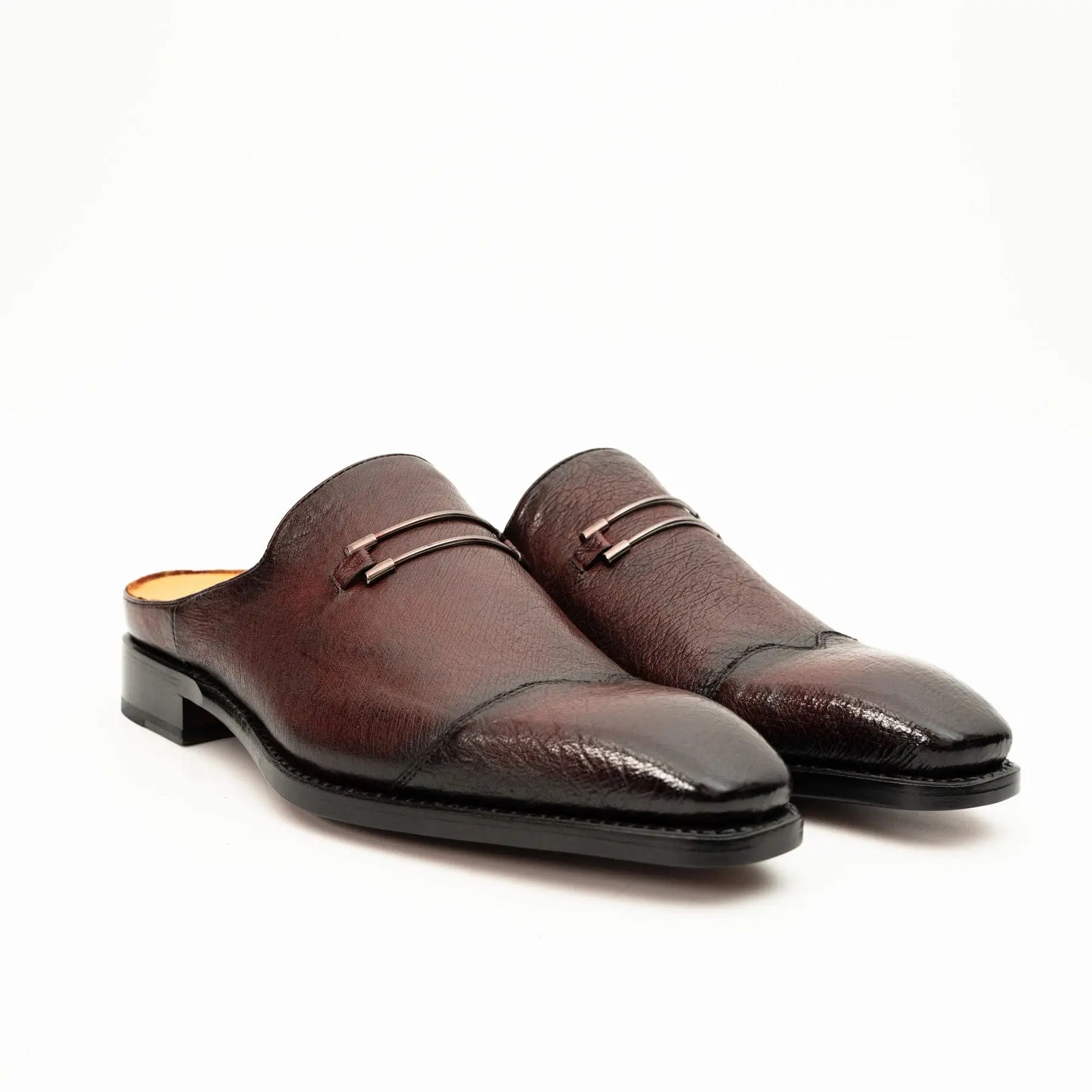 Burgundy Backless Monk Mule DIVINCH