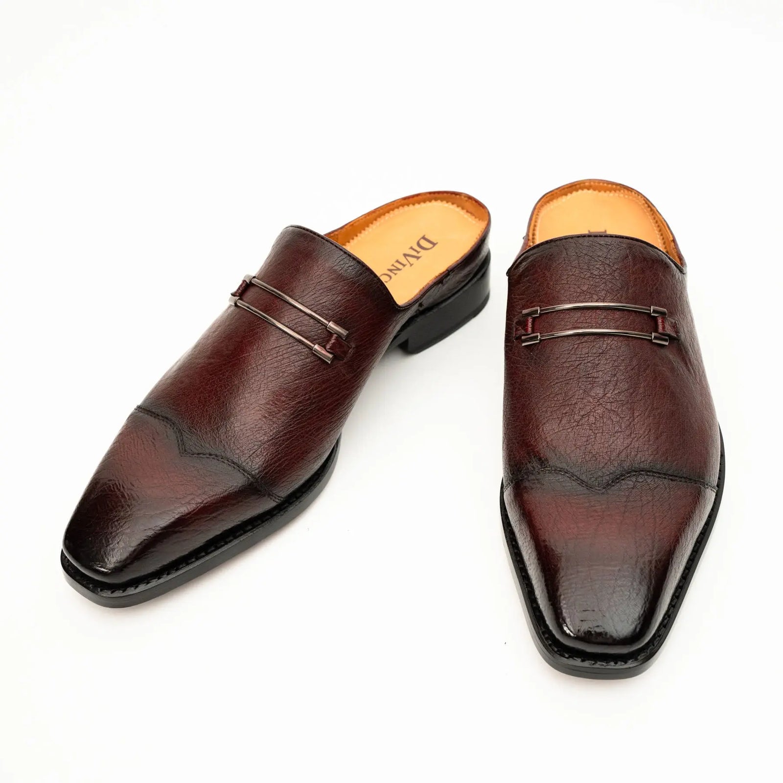 Burgundy Backless Monk Mule DIVINCH