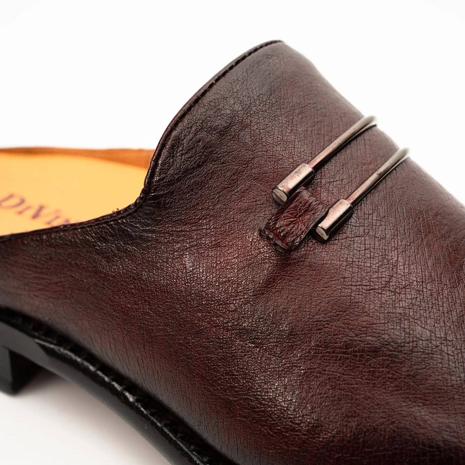 Burgundy Backless Monk Mule DIVINCH