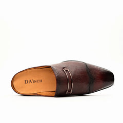 Burgundy Backless Monk Mule DIVINCH