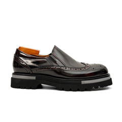 Burgundy Brogue Lug-Sole Loafer DIVINCH