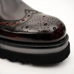 Burgundy Brogue Lug-Sole Loafer DIVINCH