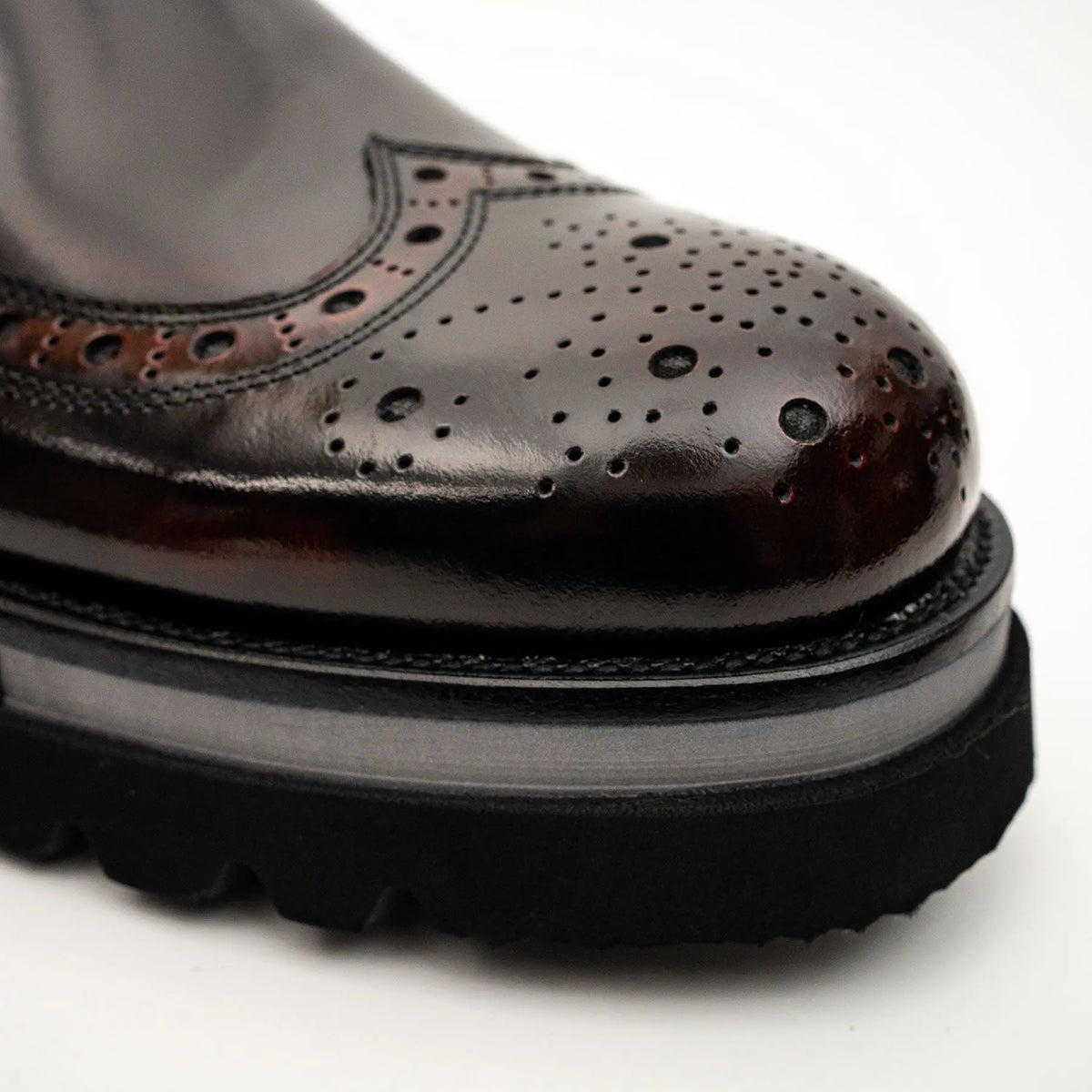 Burgundy Brogue Lug-Sole Loafer DIVINCH
