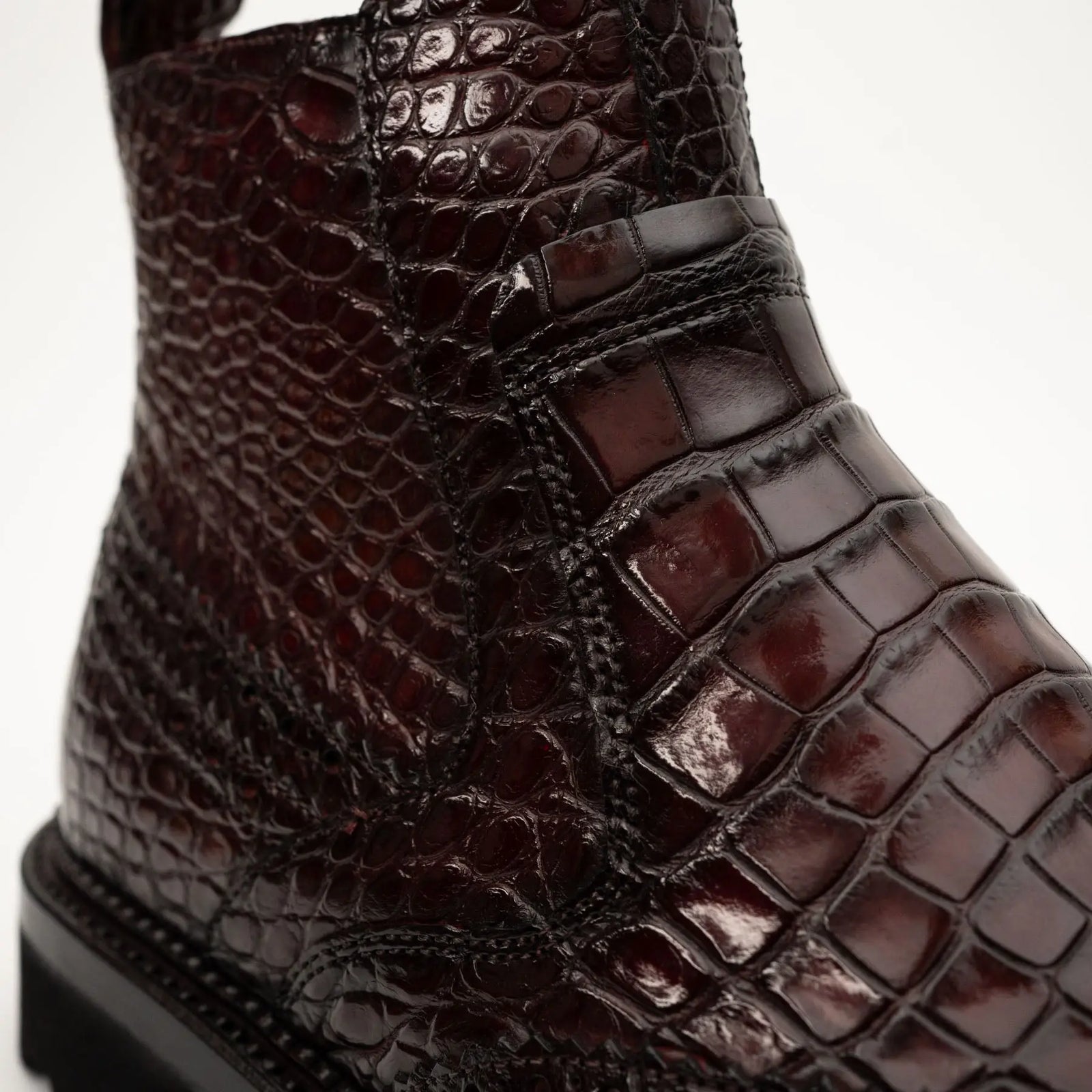 Burgundy Crocodile Chelsea Boot DIVINCH