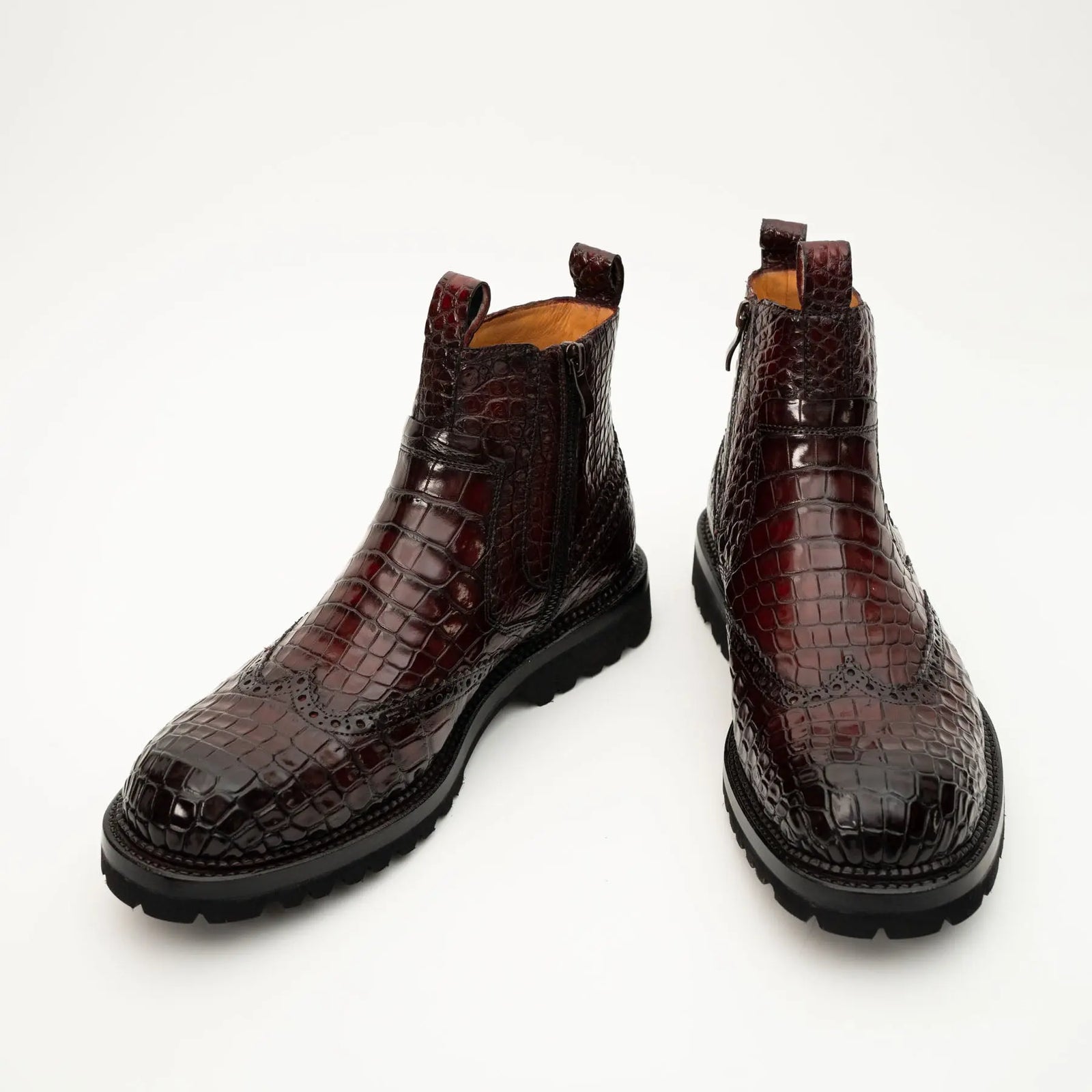 Burgundy Crocodile Chelsea Boot DIVINCH