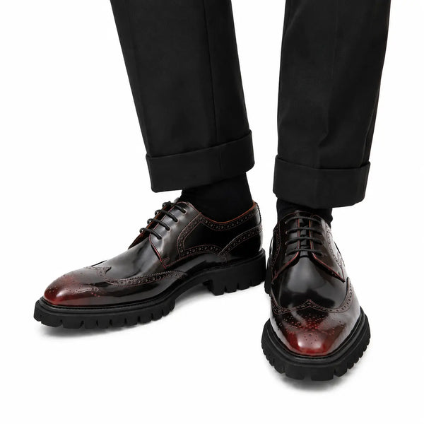 Burgundy Lug Sole Derby