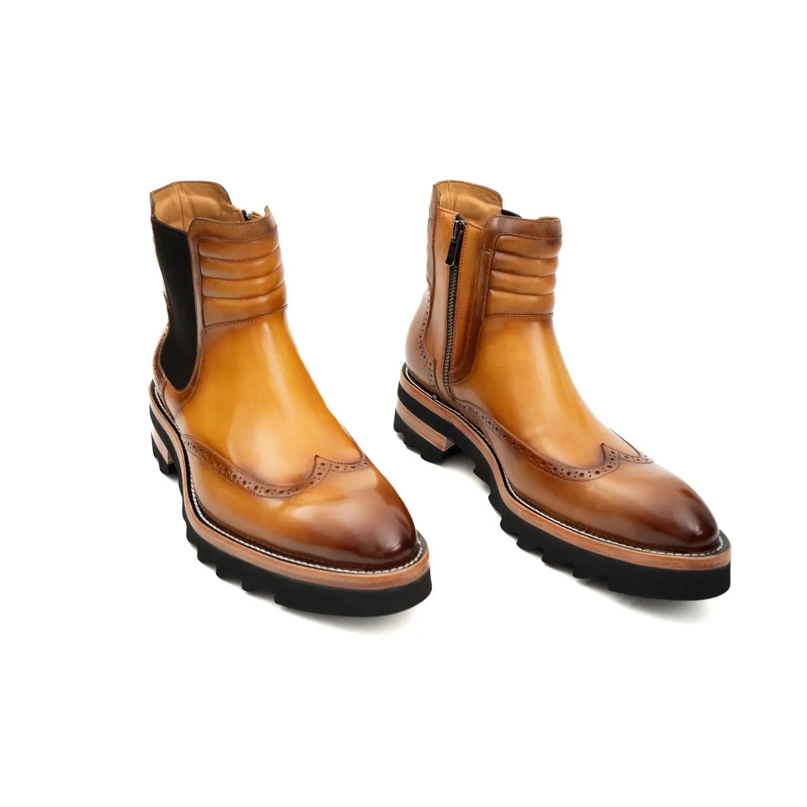 Burnished Brogue Platform Chelsea DIVINCH
