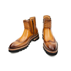Burnished Brogue Platform Chelsea DIVINCH