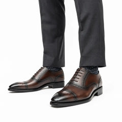 Burnished Brown Cap-Toe Oxford