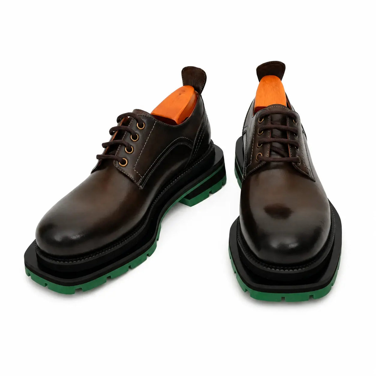 Burnished Brown Green-Sole Derby DIVINCH