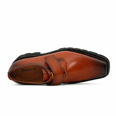 Burnished Brown Platform Strap Shoe DIVINCH