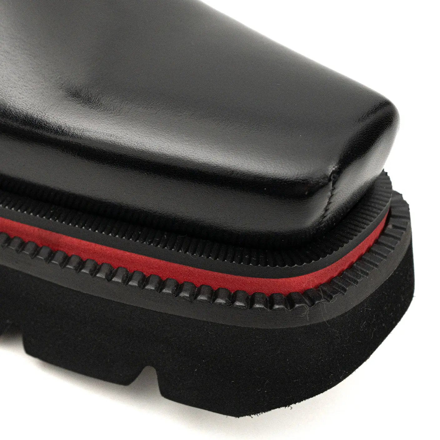 Burnished Double Strap Lug Boot Black DIVINCH