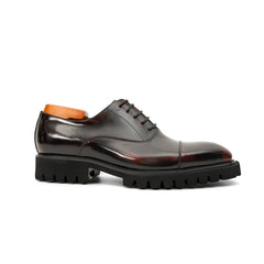 Burnished Glazed Calf Lug-Sole Oxford DIVINCH