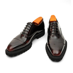 Burnished Glazed Calf Lug-Sole Oxford DIVINCH