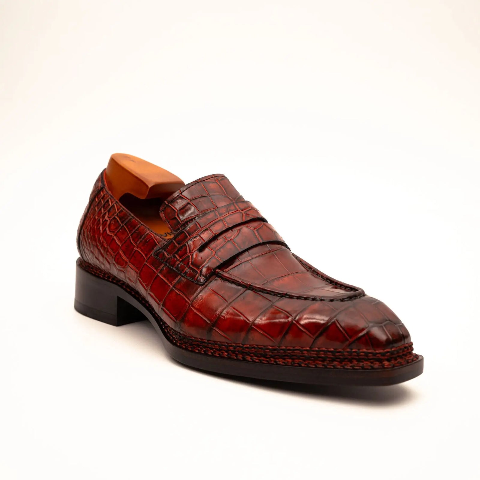 Burnished Red Crocodile Loafer DIVINCH