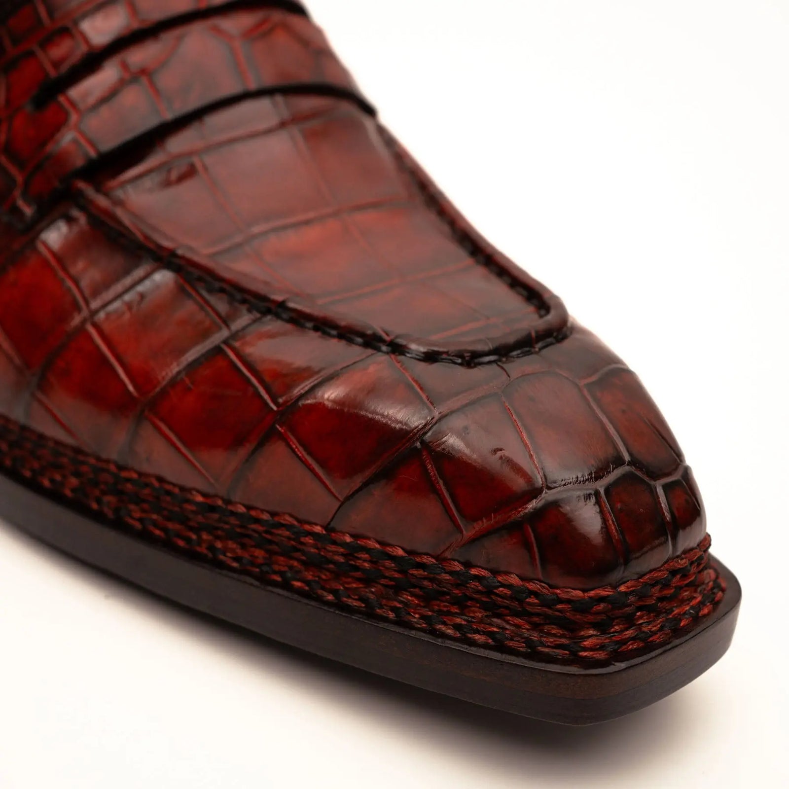 Burnished Red Crocodile Loafer DIVINCH