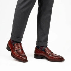 Burnished Red Crocodile Loafer DIVINCH