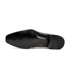 Charcoal Crocodile Oxford Shoes