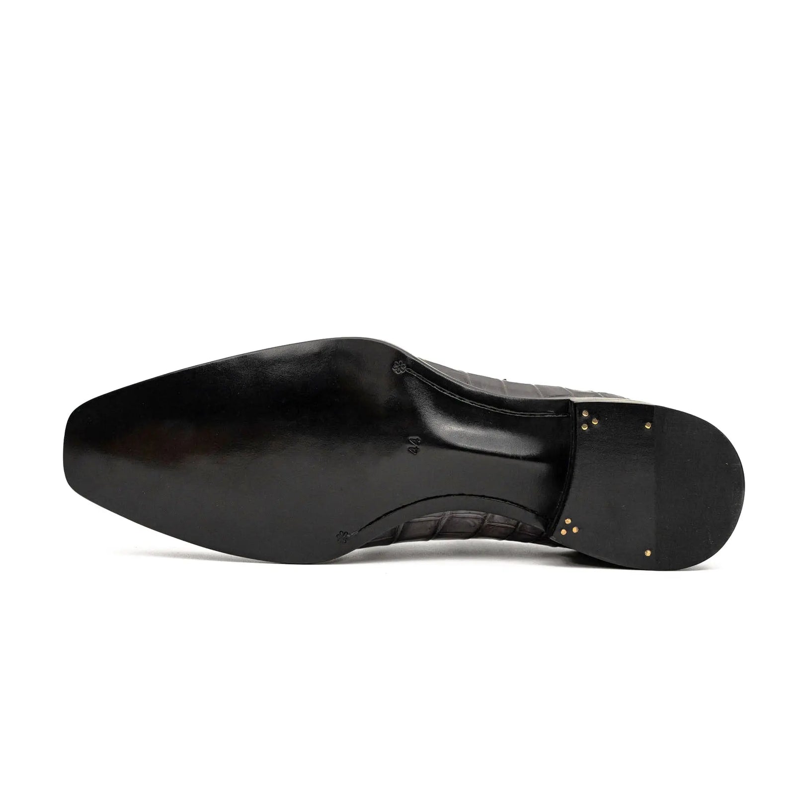 Charcoal Crocodile Oxford Shoes