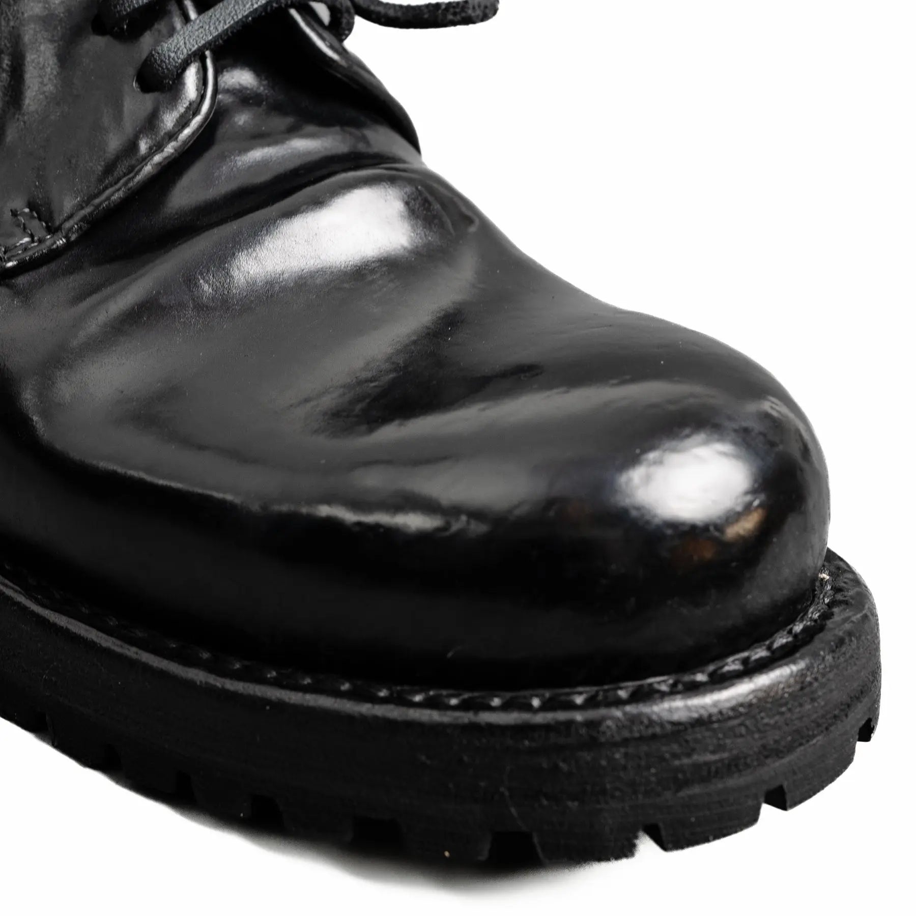 Black Horsehide Lug Sole Derby