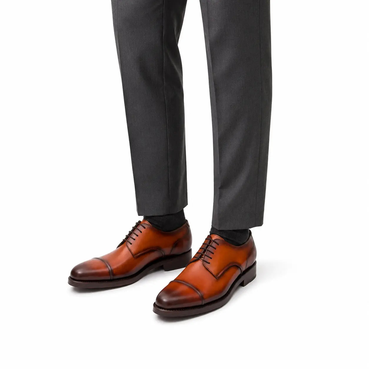 Cognac Cap-Toe Derby