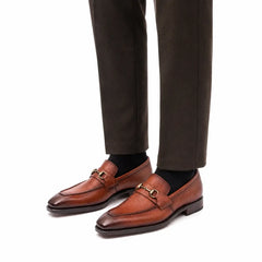 Cognac Horsebit Leather Loafer