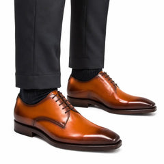 Cognac Wholecut Derby Shoe