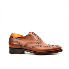 Cognac Wingtip Brogue Oxford DIVINCH