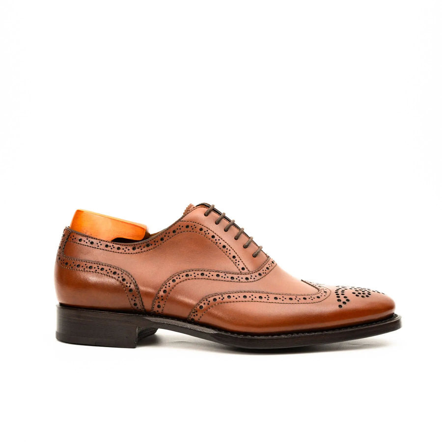 Cognac Wingtip Brogue Oxford DIVINCH