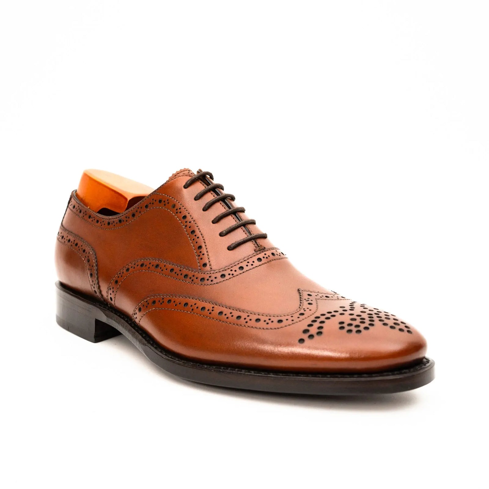 Cognac Wingtip Brogue Oxford DIVINCH