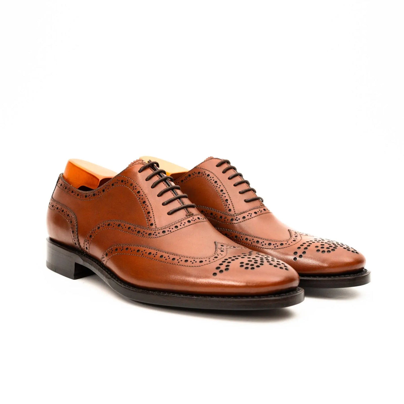 Cognac Wingtip Brogue Oxford DIVINCH