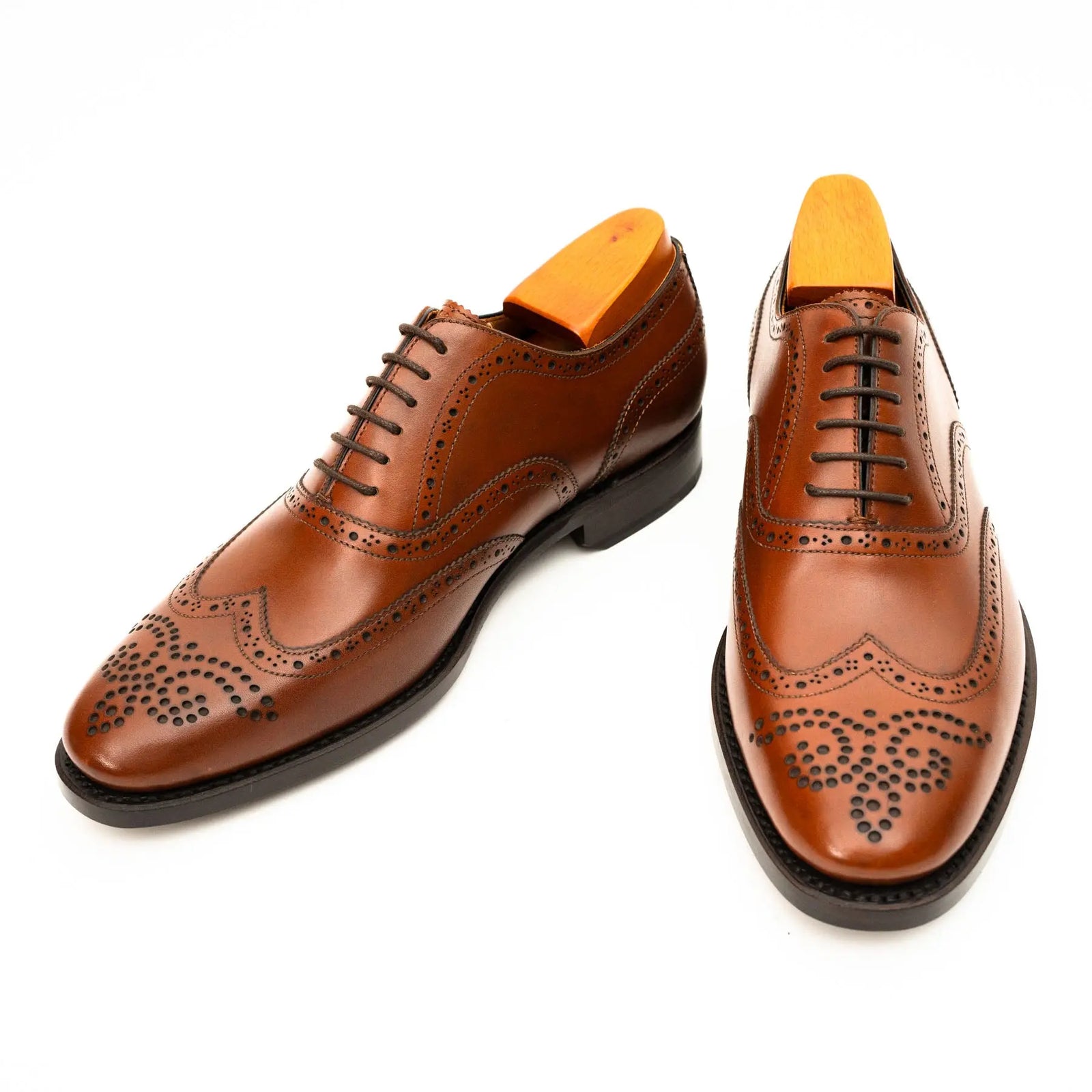 Cognac Wingtip Brogue Oxford DIVINCH