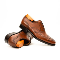 Cognac Wingtip Brogue Oxford DIVINCH