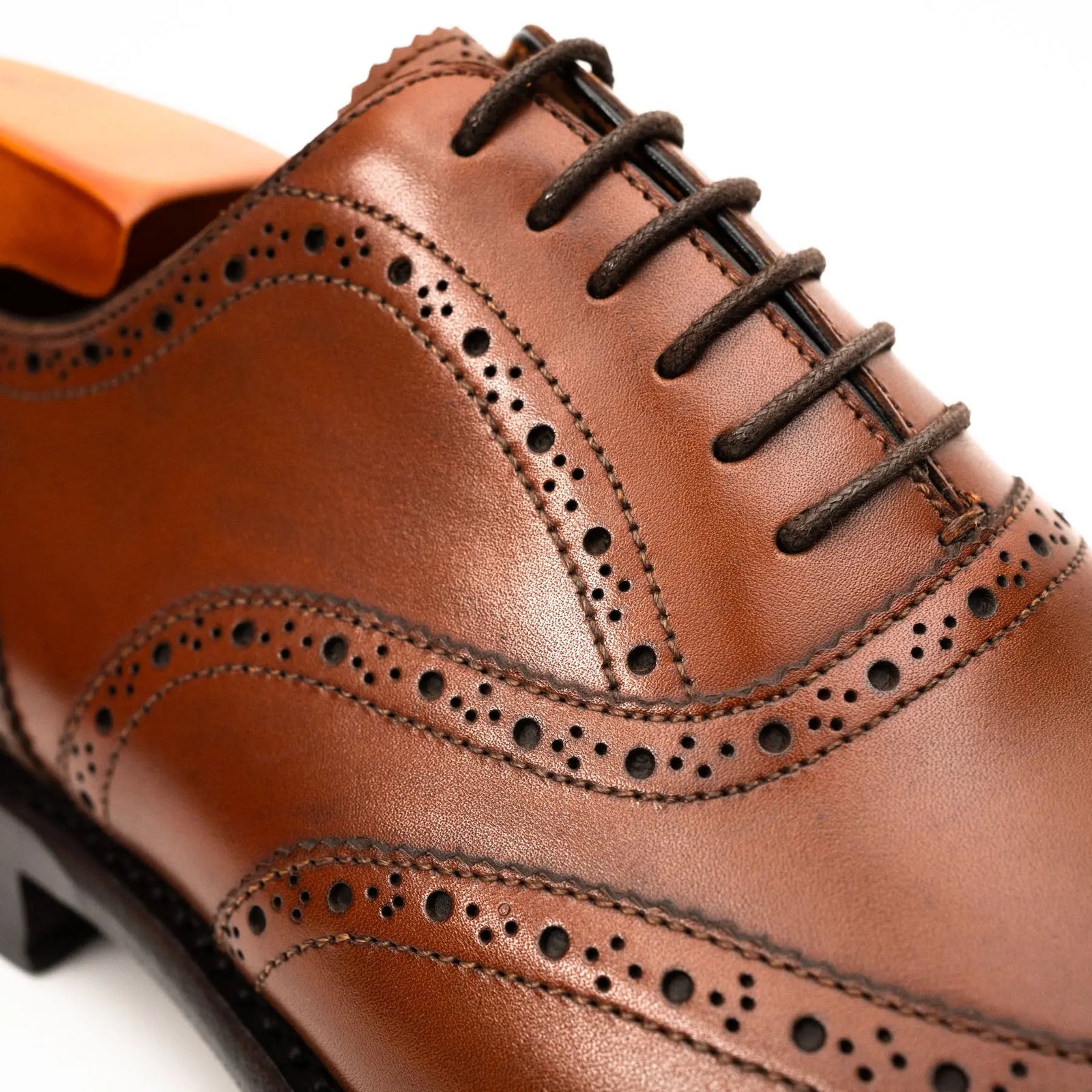 Cognac Wingtip Brogue Oxford DIVINCH