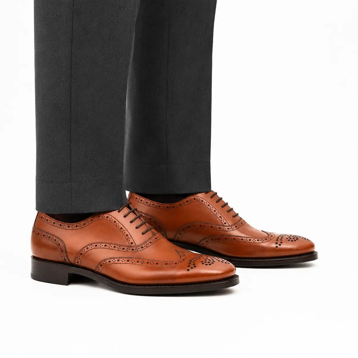 Cognac Wingtip Brogue Oxford